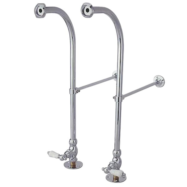 Rigid Freestand Supplies W/ Stops, Chrome